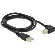 Delock USB2.0 kábel USB A dugó - USB B 90°dugó csatlakozókkal, 1m 83519