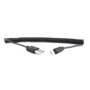 Gembird micro USB cable 2.0 coiled cable black 1,8m CC-mUSB2C-AMBM-6