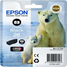 Epson T26114010 Photo Black tintapatron eredeti 4,7ml / Jegesmedve Epson T26114010 Photo Black tintapatron eredeti 4,7ml / Jegesmedve