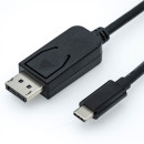 ROLINE USB C 3.1 - DP adapter M/M 1m kábellel