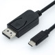 ROLINE USB C 3.1 - DP adapter M/M 1m kábellel