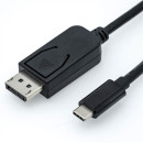 ROLINE USB C 3.1 - DP adapter M/M 2m kábellel ROLINE USB C 3.1 - DP adapter M/M 2m kábellel