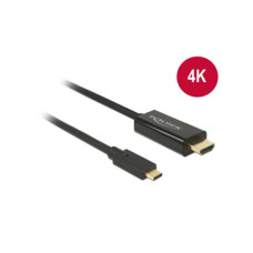 Delock Cable USB Type-C male HDMI male (DP Alt Mode)4K 30 Hz 1m black 85258 Delock Cable USB Type-C male HDMI male (DP Alt Mode)4K 30 Hz 1m black 85258