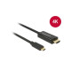 Delock Cable USB Type-C male HDMI male (DP Alt Mode)4K 30 Hz 1m black 85258 Delock Cable USB Type-C male HDMI male (DP Alt Mode)4K 30 Hz 1m black 85258