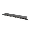 Lanberg Patch Panel 24 port 0.5U, cat. 5e, shielded, black PPS5-0024-B