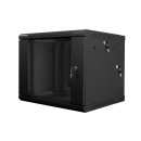Lanberg wall-mounted double section rack 19'' flat pack 9U/600x600mm black WF02-6609-10B Lanberg wall-mounted double section rack 19'' flat pack 9U/600x600mm black WF02-6609-10B