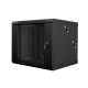 Lanberg wall-mounted double section rack 19'' flat pack 9U/600x600mm black WF02-6609-10B Lanberg wall-mounted double section rack 19'' flat pack 9U/600x600mm black WF02-6609-10B