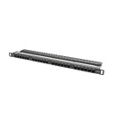 Lanberg Patch Panel 24 port 0.5U, cat. 6, black PPU6-0024-B