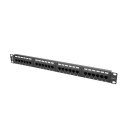 Lanberg Patch Panel 24 port 1U, cat. 6, black PPU6-1024-B