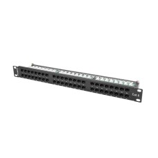 Lanberg Patch Panel 48 port 1U, cat. 6, black PPU6-1048-B Lanberg Patch Panel 48 port 1U, cat. 6, black PPU6-1048-B