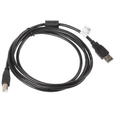 Lanberg cable USB 2.0 AM-BM with ferrite 1.8m black CA-USBA-11CC-0018-BK