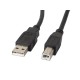 Lanberg cable USB 2.0 AM-BM with ferrite 3m black CA-USBA-11CC-0030-BK