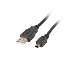 Lanberg cable USB 2.0 mini AM-BM5P 1.8m black CA-USBK-10CC-0018-BK