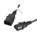 Lanberg extension power cable C13- C14 1.8m CA-C13E-10CC-0018-BK