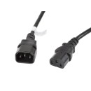 Lanberg extension power cable C13- C14 5m VDE CA-C13E-11CC-0050-BK