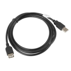 Lanberg extension cable USB 2.0 AM-AF 1.8m black CA-USBE-10CC-0018-BK
