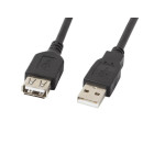 Lanberg extension cable USB 2.0 AM-AF 5m black CA-USBE-10CC-0050-BK