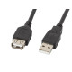Lanberg extension cable USB 2.0 AM-AF 5m black CA-USBE-10CC-0050-BK