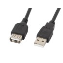 Lanberg extension cable USB 2.0 AM-AF 70cm black CA-USBE-10CC-0007-BK