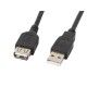 Lanberg extension cable USB 2.0 AM-AF 70cm black CA-USBE-10CC-0007-BK
