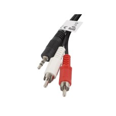 Lanberg stereo cable Mini Jack(M)-2x Chinch(M) 2m CA-MJRC-10CC-0025-BK