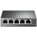 TP-LINK Switch 5x100Mbps asztali fémházas (4 port PoE 802.3 af 58 watt) TL-SF1005P
