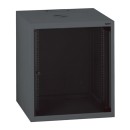 Legrand fali rackszekrény 19" 9U, 494x600x600, antracit, egyrekeszes, üvegajtós, készre szerelet, ma Legrand fali rackszekrény 19" 9U, 494x600x600, antracit, egyrekeszes, üvegajtós, készre szerelet, ma