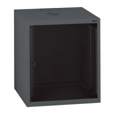 Legrand fali rackszekrény 19" 9U, 494x600x600, antracit, egyrekeszes, üvegajtós, készre szerelet, ma Legrand fali rackszekrény 19" 9U, 494x600x600, antracit, egyrekeszes, üvegajtós, készre szerelet, ma
