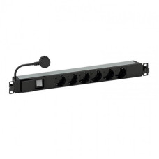 Legrand elosztósor(PDU), 19", 1U, 6 aljzat, gyermekvédett, 3 méter Legrand elosztósor(PDU), 19", 1U, 6 aljzat, gyermekvédett, 3 méter