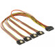 Delock 15 pin-es SATA kábel  15 pin-es SATA tápcsatlakozó kimeneti 4 x egyenes 50 cm 60158