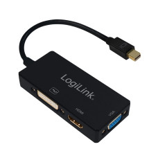 LOGILINK - 4K Mini DisplayPort to DVI/HDMI/VGA Converter CV0110
