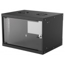 Manhattan Rackszekrény - 19" fali kivitel (6U, 353 (h) x 540 (w) x 400 (d) mm, IP20, Flatpack, Feket
