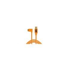 TetherPro USB 3.0 A male to Micro B Right Angle -  15 ORG