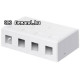 RJ 45 Keystone x4 Falidoboz Goobay 79376