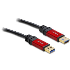 Delock kábel USB 3.0-A apa / apa 1 méteres Prémium 82744