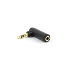Gembird audio adapter plug 3.5mm, right angle adapter, 90&deg;, black A-3.5M-3.5FL