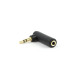 Gembird audio adapter plug 3.5mm, right angle adapter, 90°, black A-3.5M-3.5FL Gembird audio adapter plug 3.5mm, right angle adapter, 90°, black A-3.5M-3.5FL