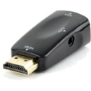 Gembird HDMI to VGA and audio adapter, single port, black, blister AB-HDMI-VGA-02