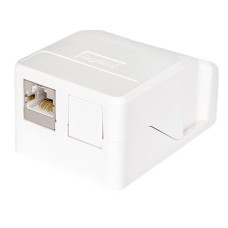 Legrand s&uuml;llyesztett szerelv&eacute;ny 2xRJ45 keystone port fogad&aacute;s&aacute;ra, d&ouml;nt&ouml;tt, feh&eacute;r burkolattal &eacute;s keret