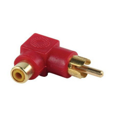 Valueline Adapter plug angled RCA plug to RCA socket (GOLD)