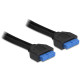 Delock Cable USB 3.0 pin header female / female 45 cm 83124