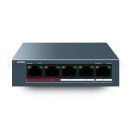 Hikvision 5 portos PoE switch, 4 PoE + 1 uplink port, nem menedzselhető DS-3E0105P-E/M