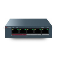 Hikvision 5 portos PoE switch, 4 PoE + 1 uplink port, nem menedzselhető DS-3E0105P-E/M Hikvision 5 portos PoE switch, 4 PoE + 1 uplink port, nem menedzselhető DS-3E0105P-E/M