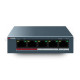 Hikvision 5 portos PoE switch, 4 PoE + 1 uplink port, nem menedzselhető DS-3E0105P-E/M