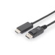 Cable DisplayPort 1.2 w/interlock 4K 60Hz UHD Type DP/HDMI A M/M black 2m AK-340303-020-S