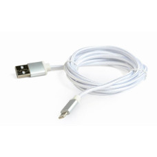Gembird USB to 8-pin cable, cotton braided, metal connectors, 1.8m, silver CCB-mUSB2B-AMLM-6-S