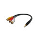 LINDY Kábel AV adapter kábel Stereo és Composite
