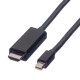 VALUE Mini DisplayPort kábel, Mini DP-UHDTV, M/M, fekete, 3.0 m