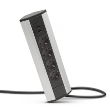 Delight sarok elosztó(20484), 4 db gyermekvédelemmel ellátott 230V aljza, 2db USB csatlakozó Delight sarok elosztó(20484), 4 db gyermekvédelemmel ellátott 230V aljza, 2db USB csatlakozó
