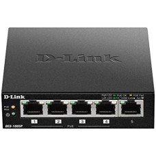 D-Link 5-Port 10/100/1000Mbps Gigabit PoE+ Switch, 60W power budget DGS-1005P/E